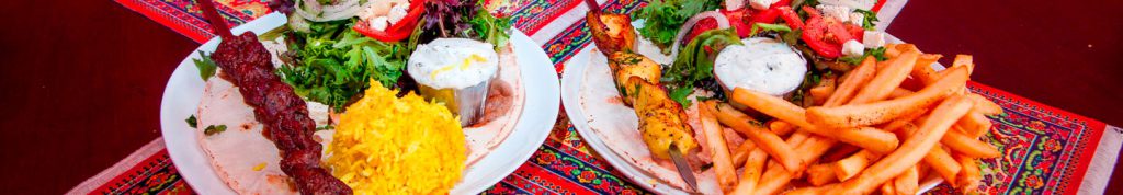 A spread of delicious Caspian Grill food items